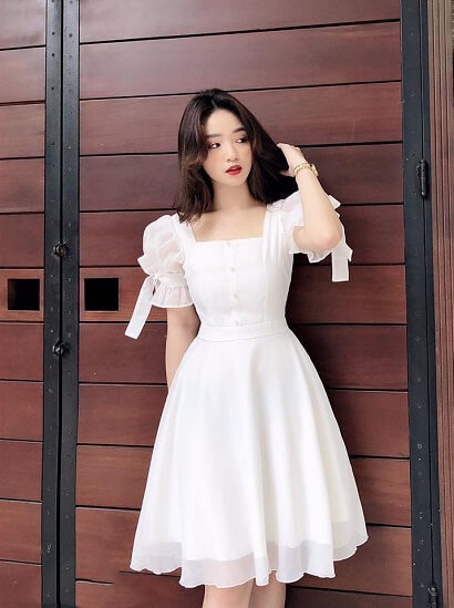 Váy maxi đi biển màu trắng Đẹp Lung Linh - Lami shop